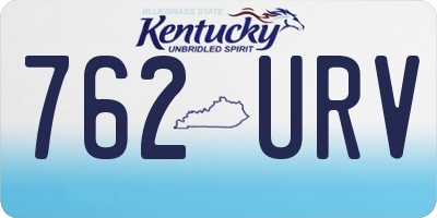 KY license plate 762URV