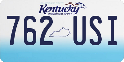 KY license plate 762USI
