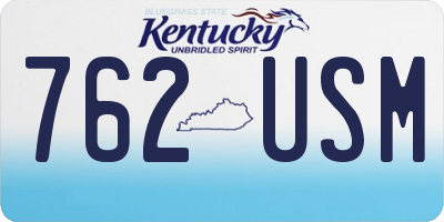 KY license plate 762USM
