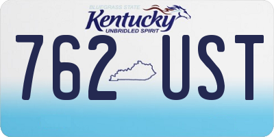 KY license plate 762UST