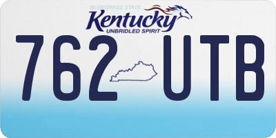 KY license plate 762UTB