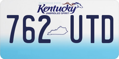 KY license plate 762UTD