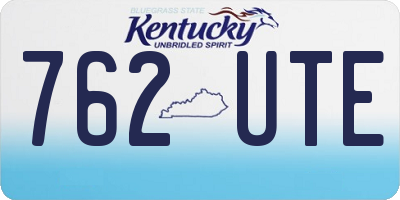 KY license plate 762UTE