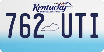 KY license plate 762UTI