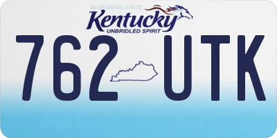 KY license plate 762UTK