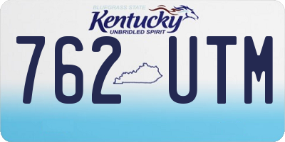 KY license plate 762UTM