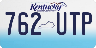 KY license plate 762UTP
