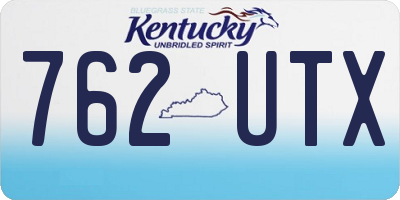 KY license plate 762UTX