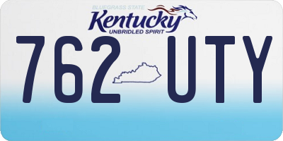 KY license plate 762UTY