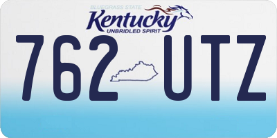 KY license plate 762UTZ