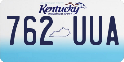 KY license plate 762UUA