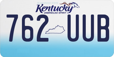 KY license plate 762UUB