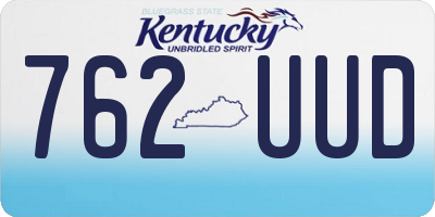KY license plate 762UUD