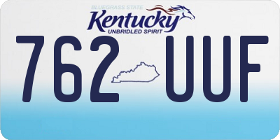 KY license plate 762UUF