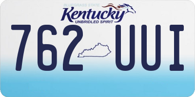 KY license plate 762UUI