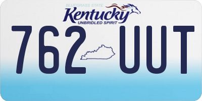 KY license plate 762UUT
