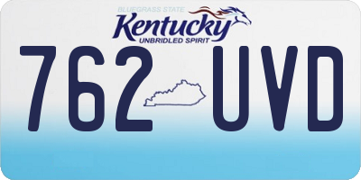 KY license plate 762UVD