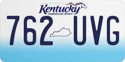KY license plate 762UVG