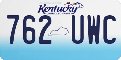 KY license plate 762UWC