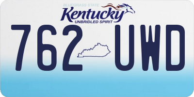 KY license plate 762UWD