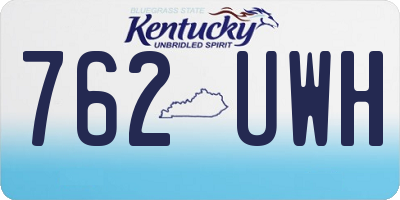 KY license plate 762UWH