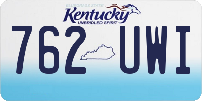KY license plate 762UWI