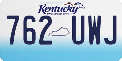 KY license plate 762UWJ