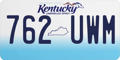 KY license plate 762UWM