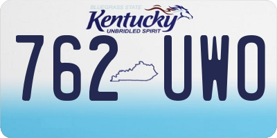 KY license plate 762UWO