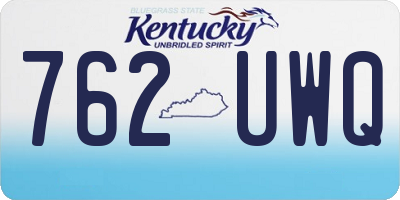KY license plate 762UWQ