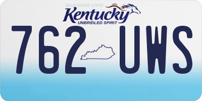 KY license plate 762UWS