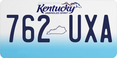 KY license plate 762UXA