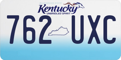 KY license plate 762UXC