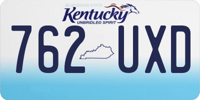 KY license plate 762UXD