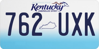 KY license plate 762UXK