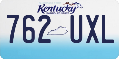 KY license plate 762UXL