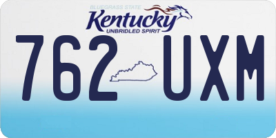 KY license plate 762UXM