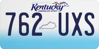 KY license plate 762UXS