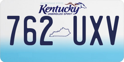 KY license plate 762UXV