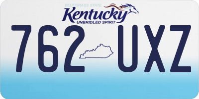 KY license plate 762UXZ