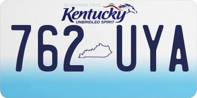 KY license plate 762UYA