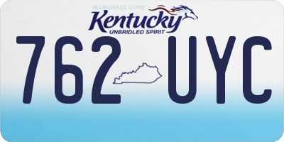KY license plate 762UYC