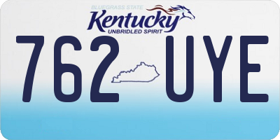 KY license plate 762UYE