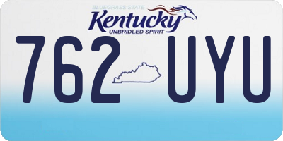 KY license plate 762UYU