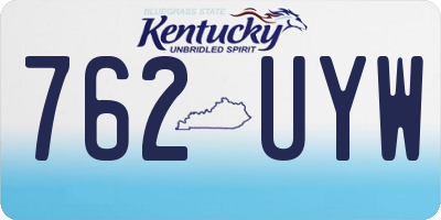 KY license plate 762UYW