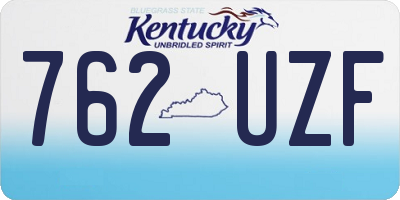 KY license plate 762UZF