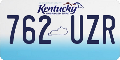 KY license plate 762UZR