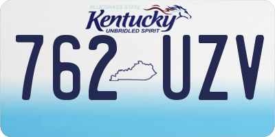 KY license plate 762UZV