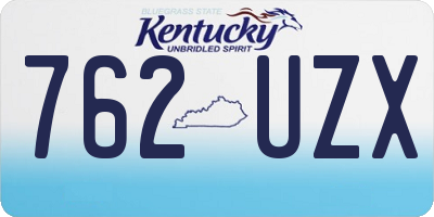 KY license plate 762UZX