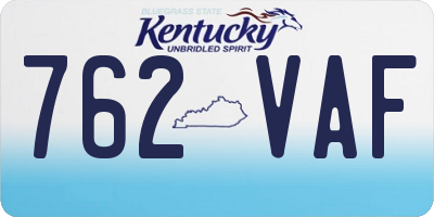 KY license plate 762VAF